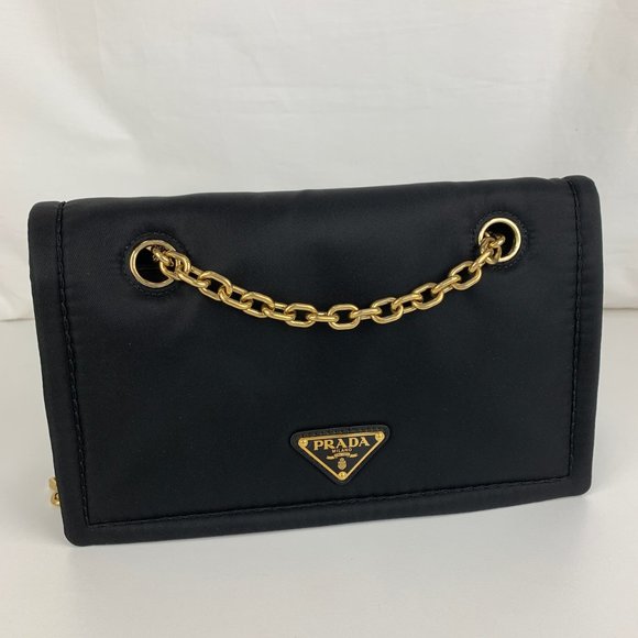Prada Handbags - New Prada Tessuto Nylon Chain Shoulder Bag